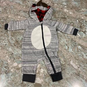 Cat & Jack Baby Reindeer Romper 0-3M